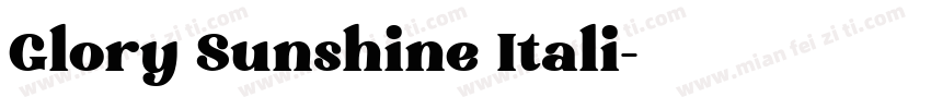 Glory Sunshine Itali字体转换